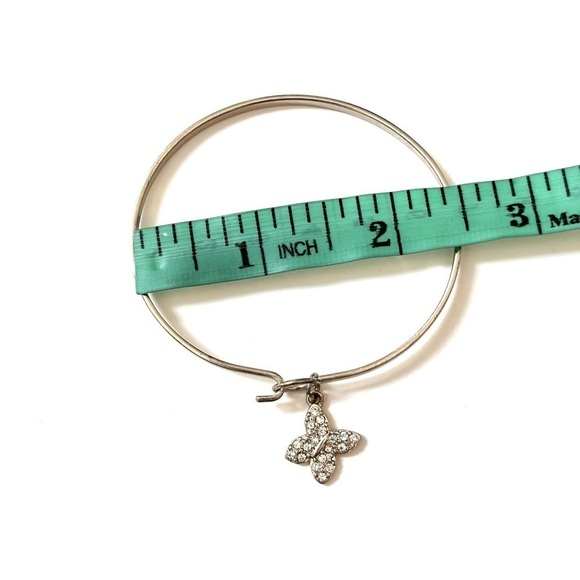 🔴 5 for $10 ONE Vintage Style Silver Tone Butterfly Bracelet - Picture 4 of 4